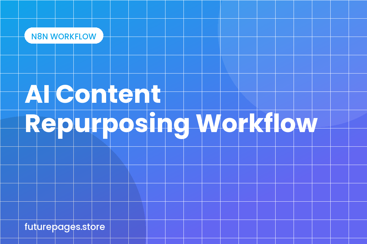 AI Content Repurposing Workflow (n8n) — Cover