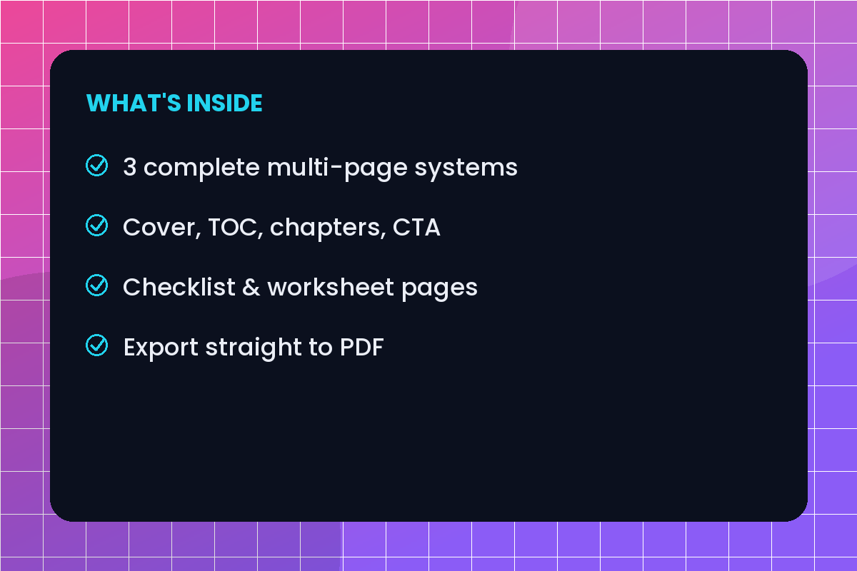 Ebook & Lead Magnet Canva Pack — What's Inside