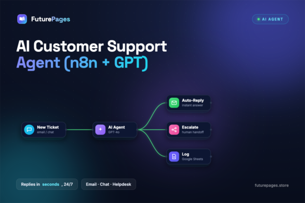 AI Customer Support Agent (n8n + GPT) — FuturePages