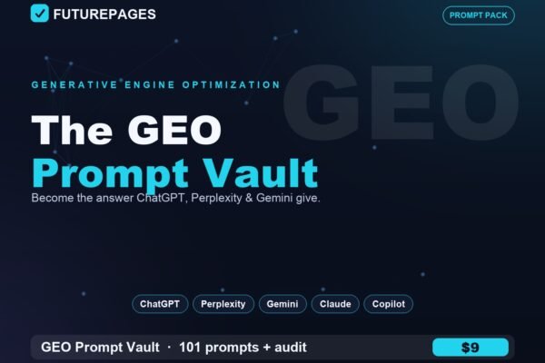 The GEO Prompt Vault — 101 Prompts to Get Cited by AI — product cover