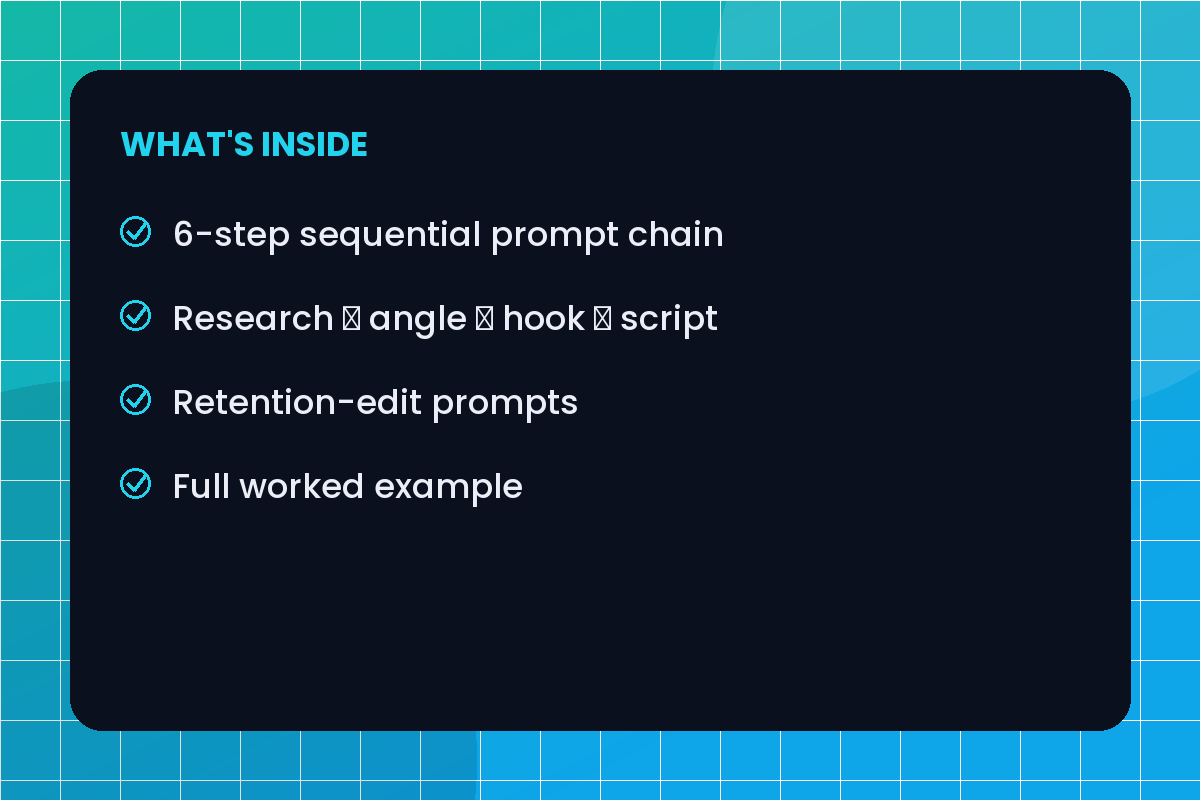 YouTube Script Prompt System — What's Inside